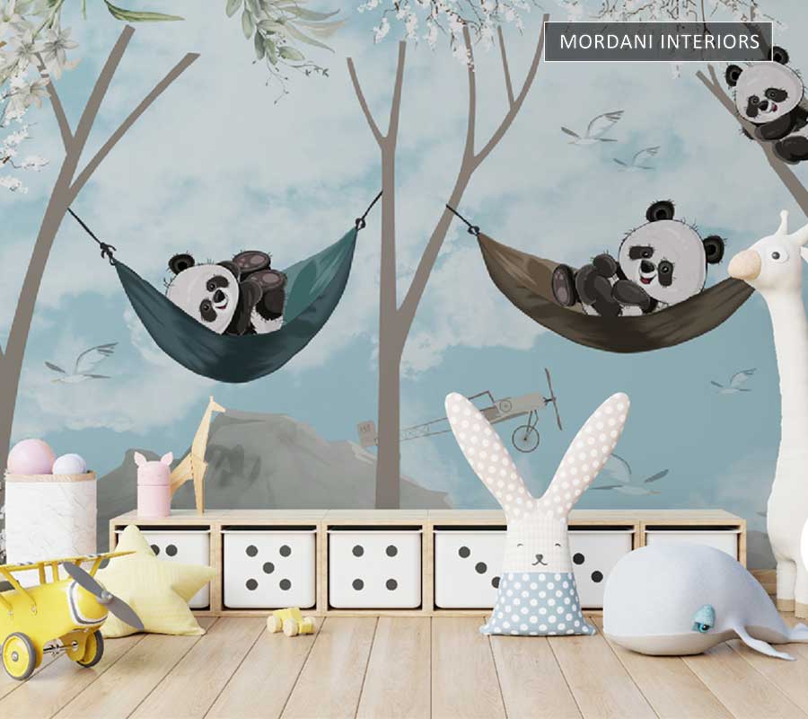 CUTE PANDA KIDS WALL MURALS _ K